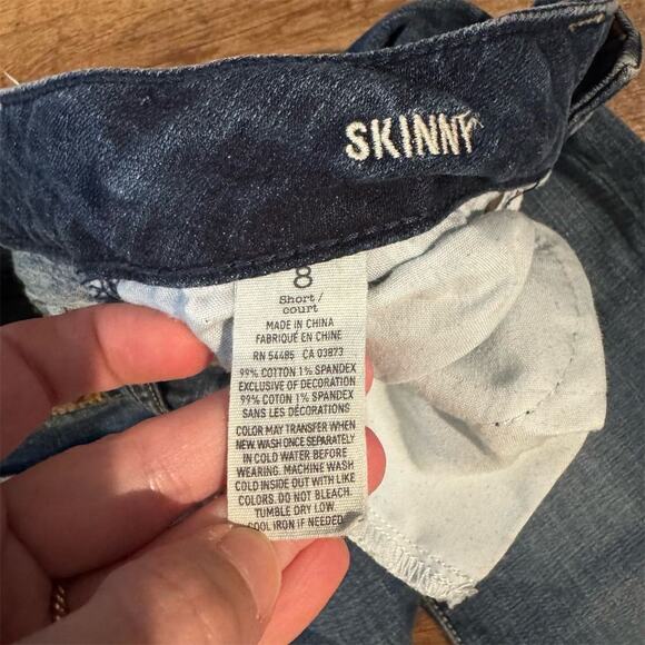 American Eagle Classic 8S Short Skinny Stretch Jeans Medium Wash Minimalist READ - Picture 5 of 8